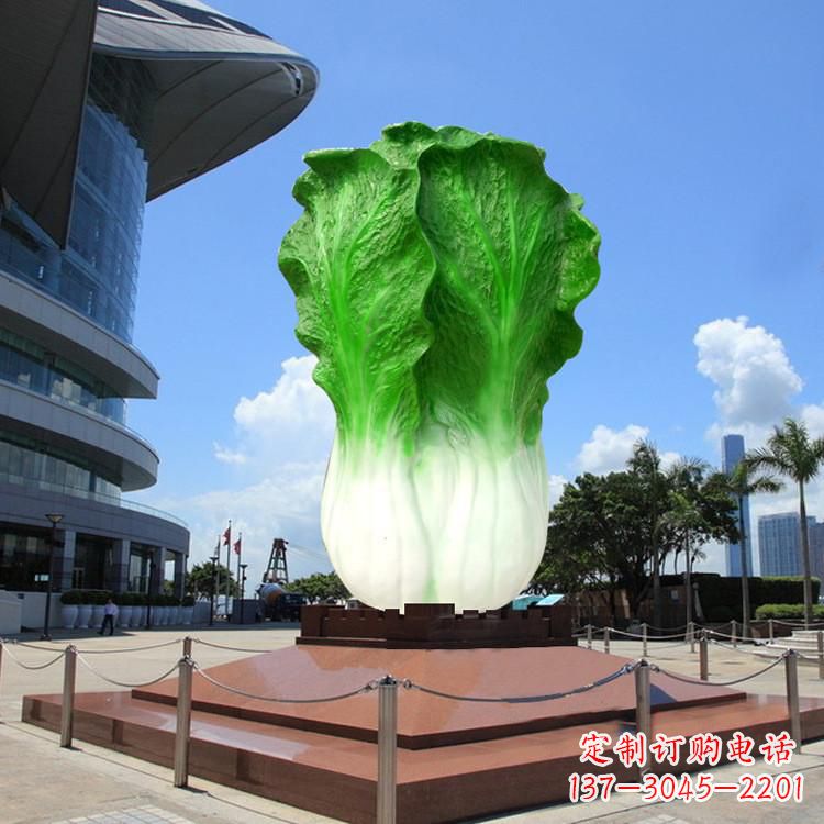 大连玻璃钢白菜雕塑给城市广场带来活力