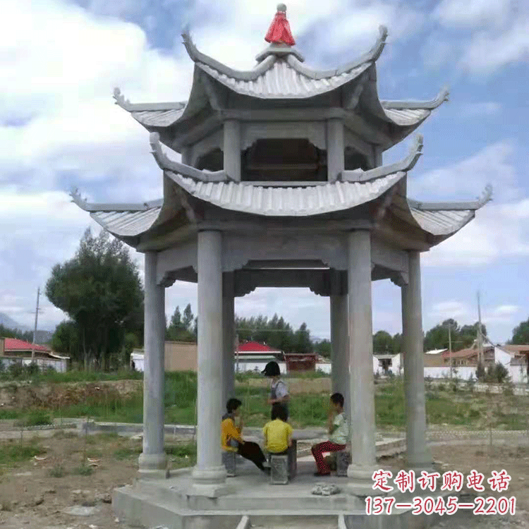大连中式庭院石凉亭