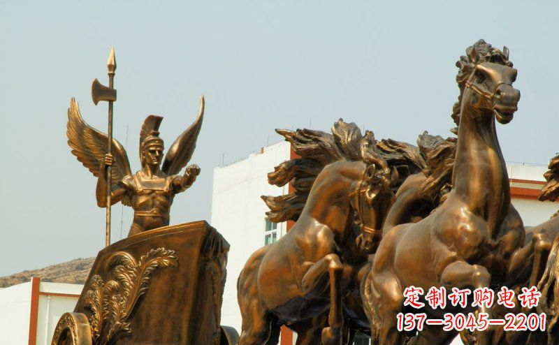 大连阿波罗战车广场景观铜雕