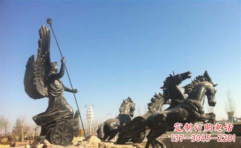 大连阿波罗战车小区景观铜雕 (2)