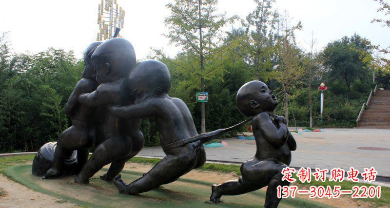 大连萝卜街头铜雕的精美景观