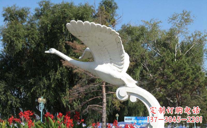 大连白天鹅大理石雕塑