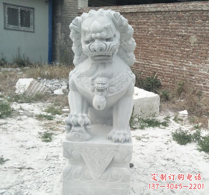 大连北京看门狮子石雕