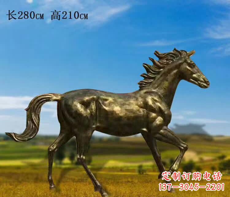 大连奔马铜雕 (3)