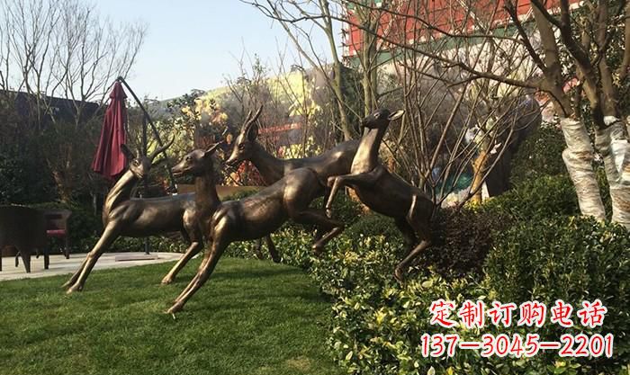 大连奔跑的小鹿铜雕