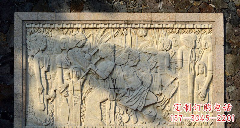 大连女人之石抽象浮雕壁画