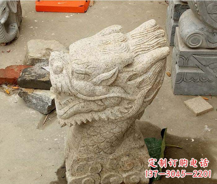 大连别墅景观龙头喷泉石雕