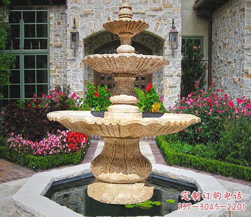 大连别墅石雕喷泉 (2)