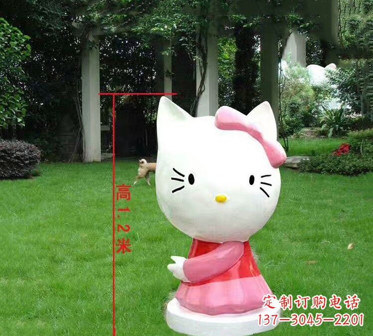 大连玻璃钢HelloKitty卡通动物雕塑