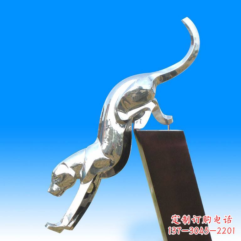 大连豹玻璃——玻璃钢豹子雕塑
