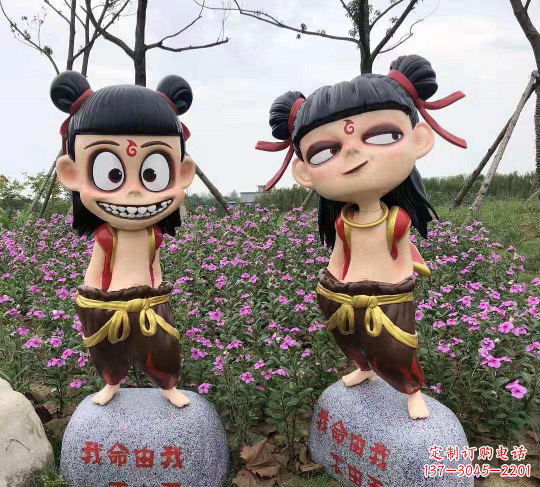大连玻璃钢彩绘哪吒