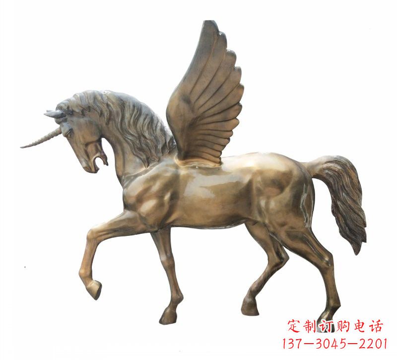 大连玻璃钢独角兽飞马雕塑