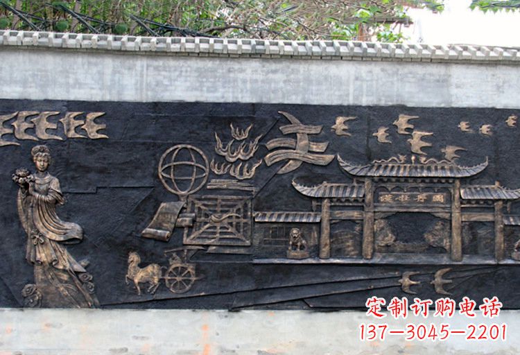 大连玻璃钢仿铜牡丹雕塑