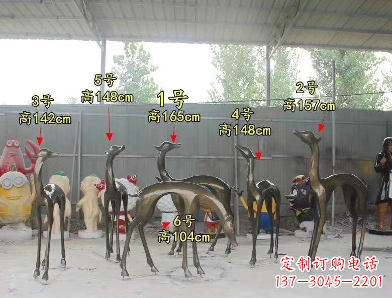 大连玻璃钢仿铜小鹿雕塑精美绝伦