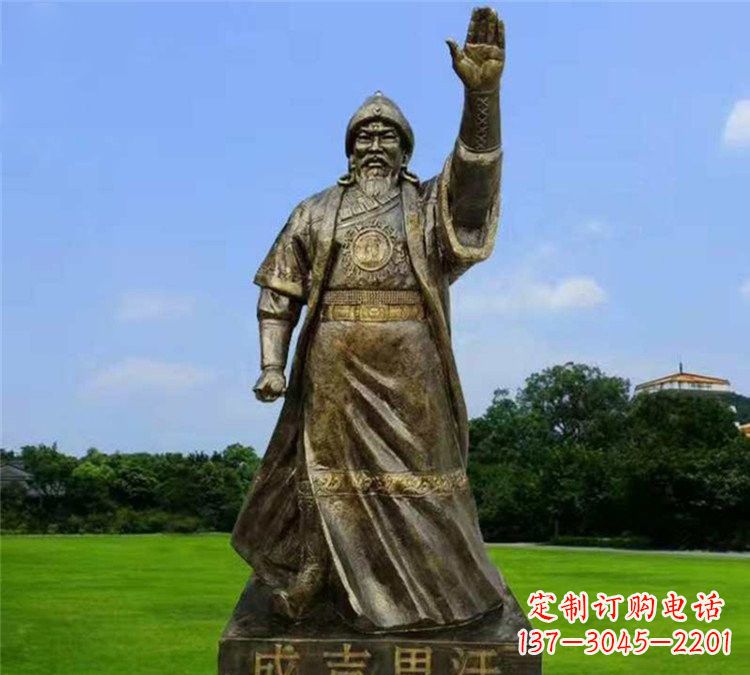 大连玻璃钢成吉思汗雕塑