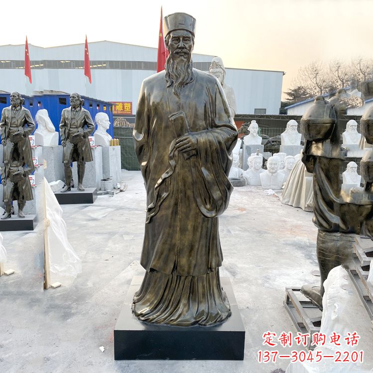 大连苏东坡玻璃钢仿铜雕塑