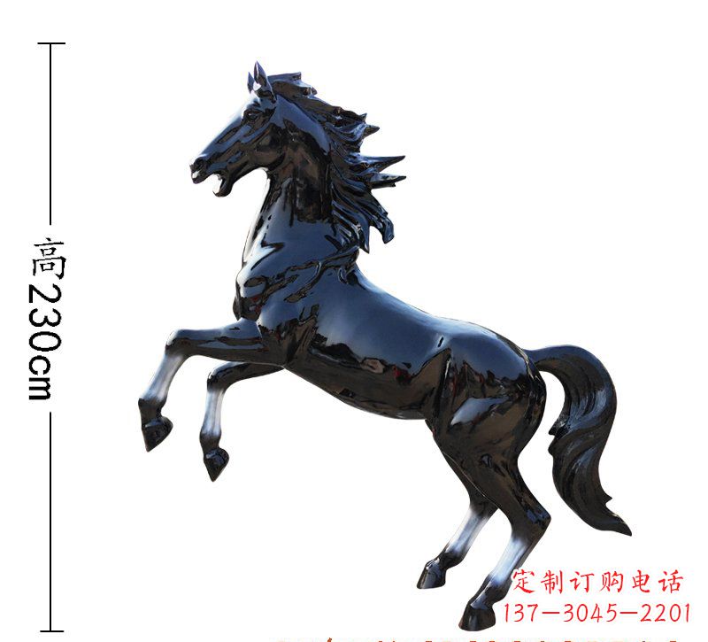 大连玻璃钢仿真黑马雕塑