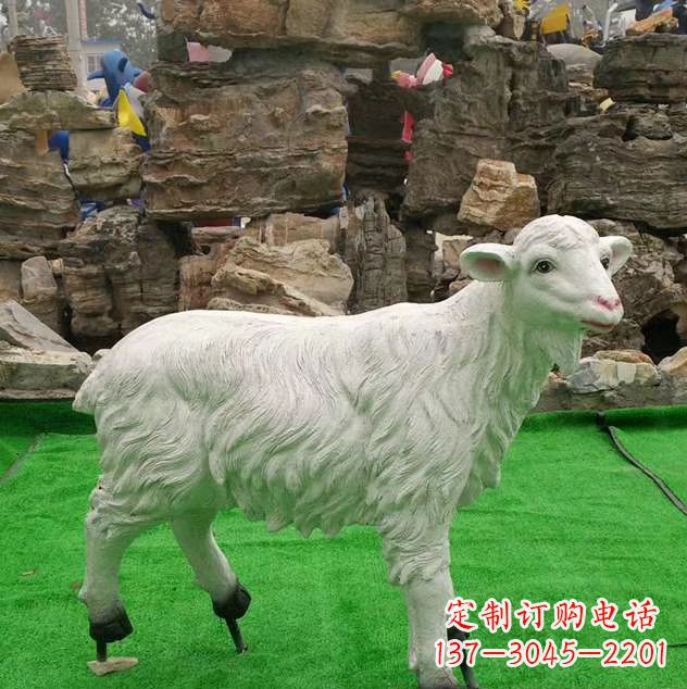 大连玻璃钢绵羊雕塑