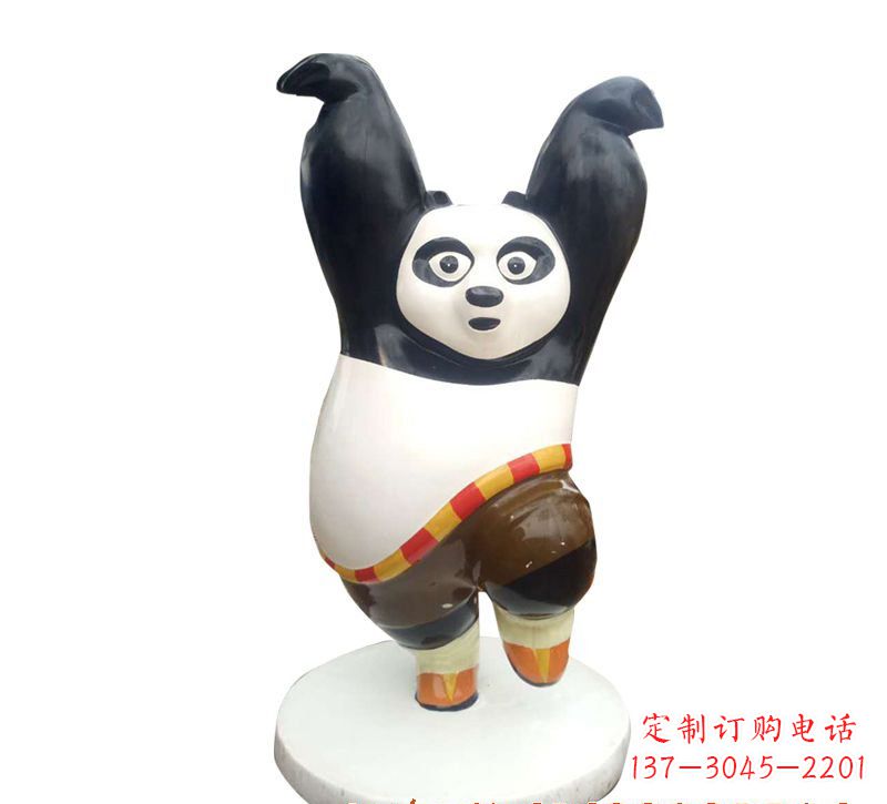 大连玻璃钢功夫熊猫雕塑