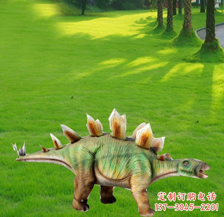 大连玻璃钢棘背龙仿真恐龙雕塑