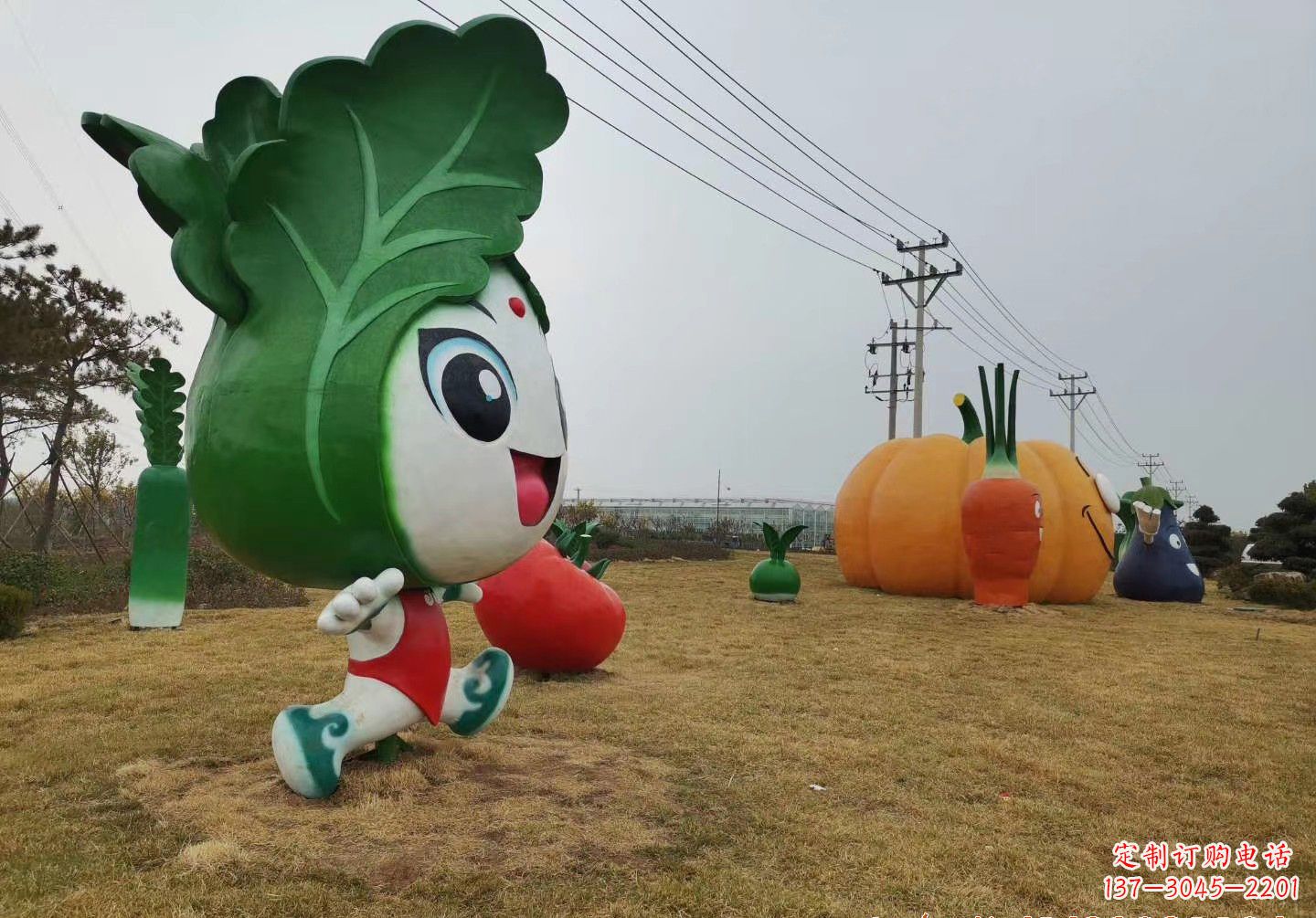 大连玻璃钢白菜雕塑精美的艺术品