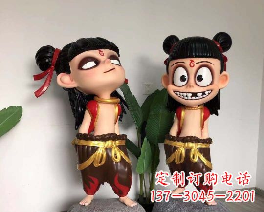 大连玻璃钢制作的哪吒雕塑一种神奇的艺术