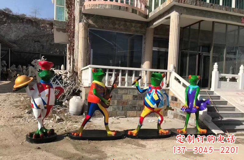大连玻璃钢制青蛙雕塑