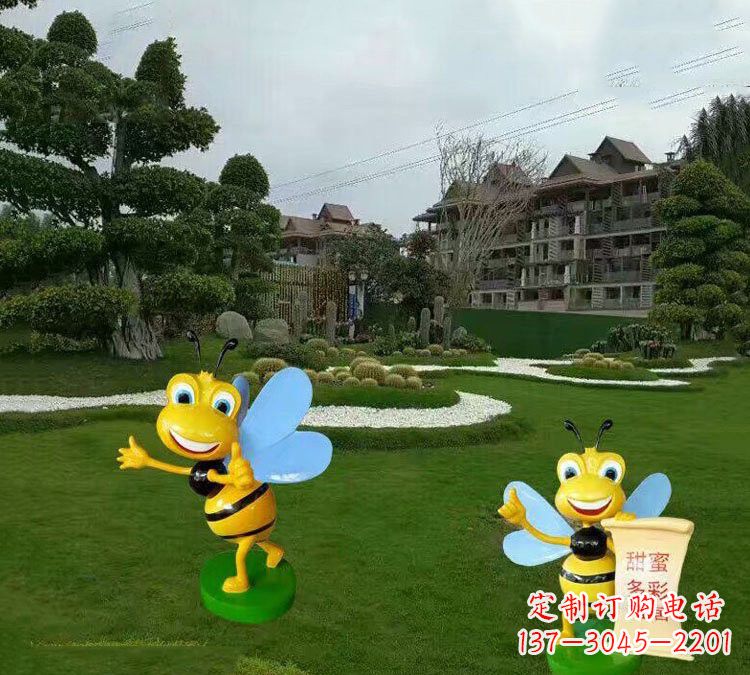 大连精美的玻璃钢卡通小蜜蜂雕塑