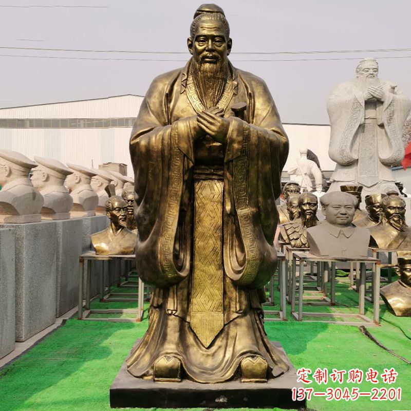 大连玻璃钢孔子雕塑