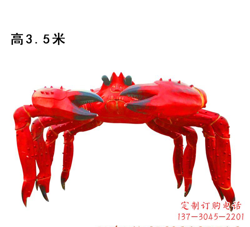 大连玻璃钢螃蟹拱门雕塑给景观带来浓浓的海洋气息