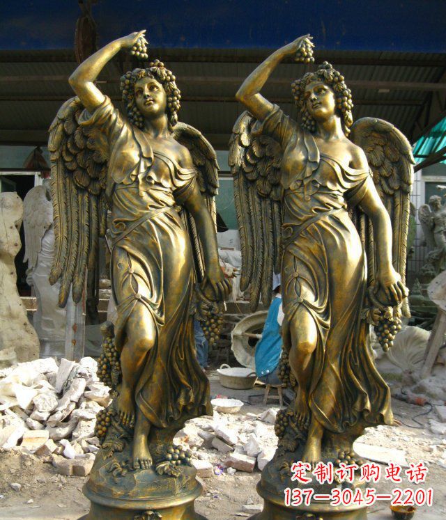 大连玻璃钢四季女神仿铜人物雕塑