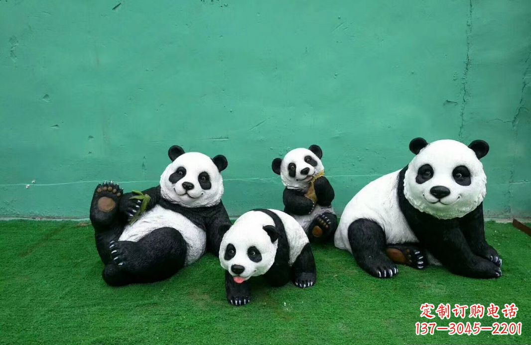 大连玻璃钢熊猫雕塑传承中华文化