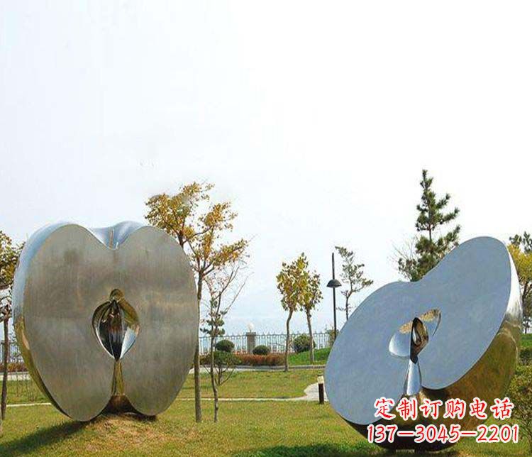大连不锈钢雕刻的苹果