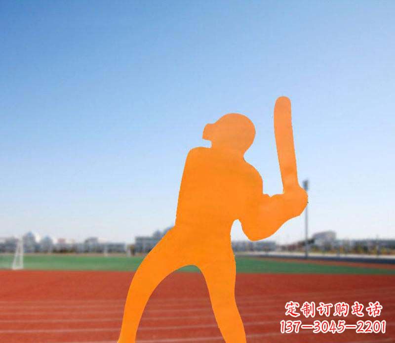 大连不锈钢棒球雕塑