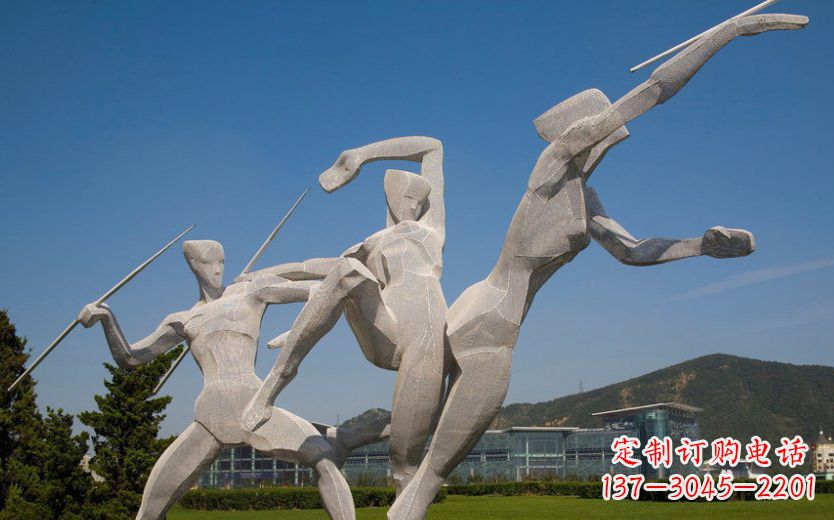大连不锈钢标枪运动雕塑