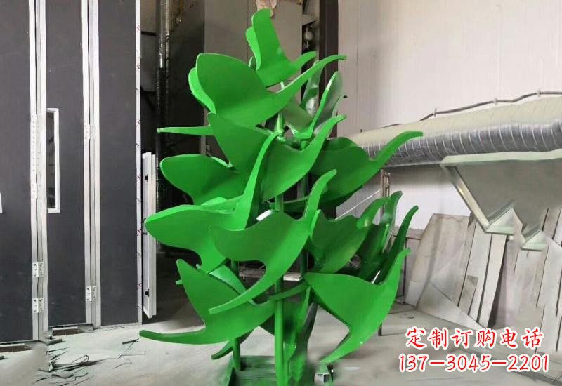 大连不锈钢彩色抽象大雁雕塑