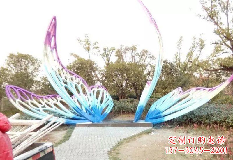 大连不锈钢彩色蝴蝶雕塑