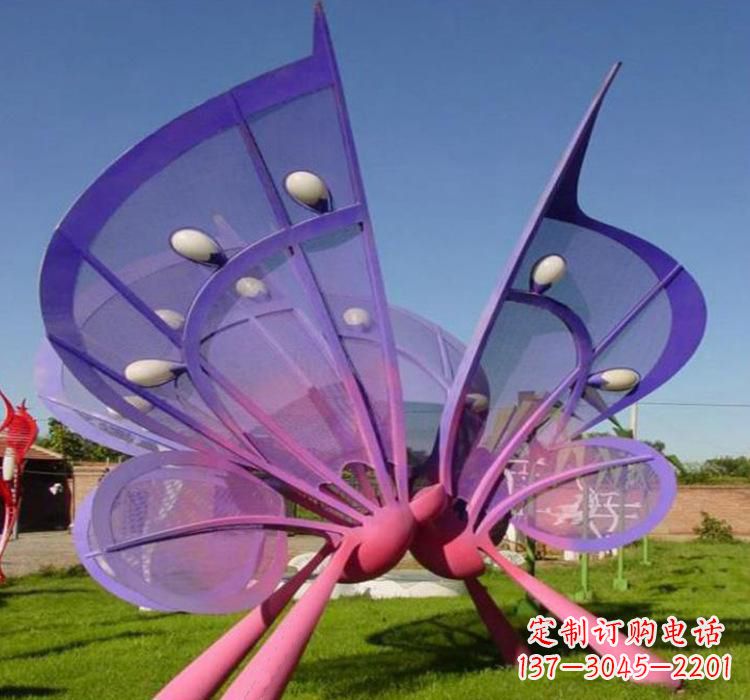 大连不锈钢彩色蝴蝶雕塑