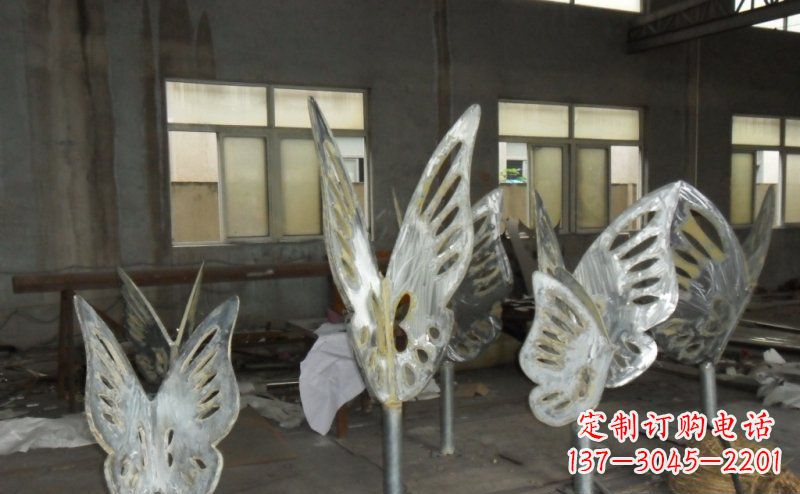 大连不锈钢彩色蝴蝶景观雕塑