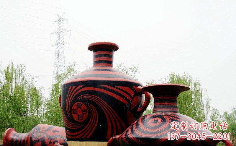 大连不锈钢彩色花盆雕塑