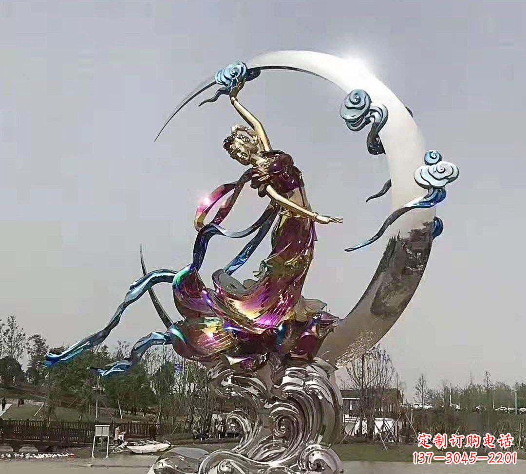 大连不锈钢嫦娥奔月雕塑