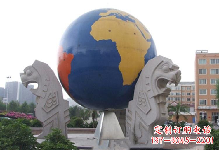 大连不锈钢城市彩色地球雕塑让世界变得更美