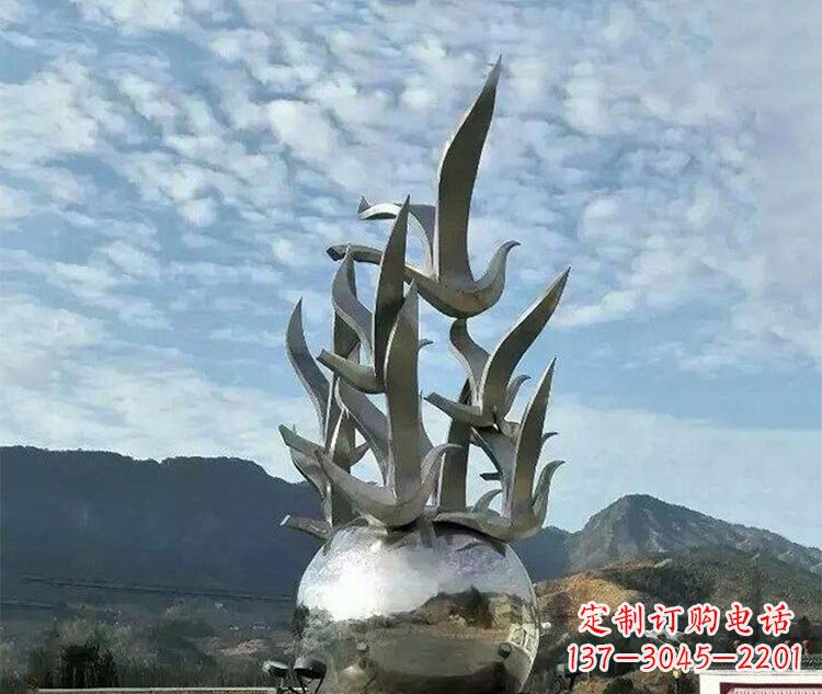 大连不锈钢地球雕塑为和平呼唤
