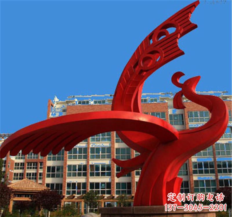 大连不锈钢凤凰雕塑——展示城市文化之美
