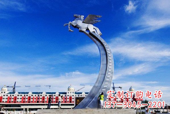 大连精美不锈钢飞马雕塑