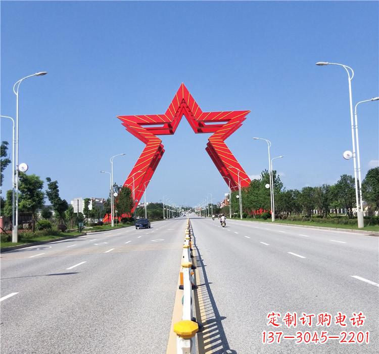 大连不锈钢城市拱门雕塑一座精美的艺术作品