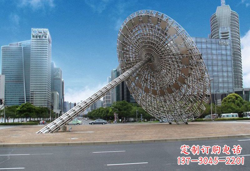 大连不锈钢城市日晷雕塑——缔造城市新景观
