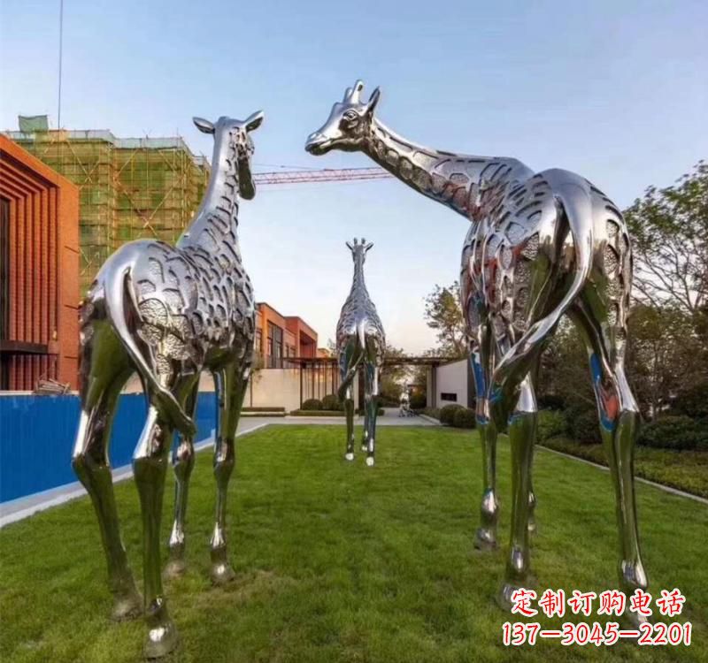 大连不锈钢城市园林动物雕塑展示大自然的美丽