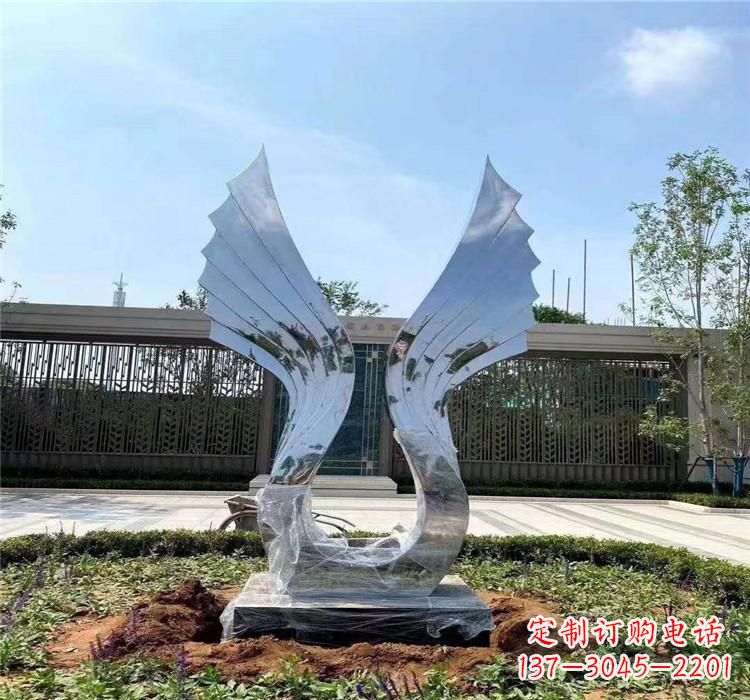 大连精美不锈钢翅膀雕塑