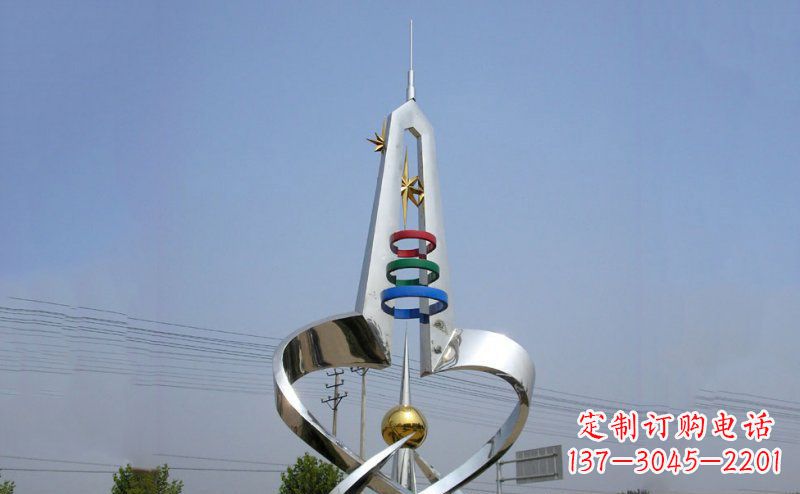 大连不锈钢材质的避雷针雕塑